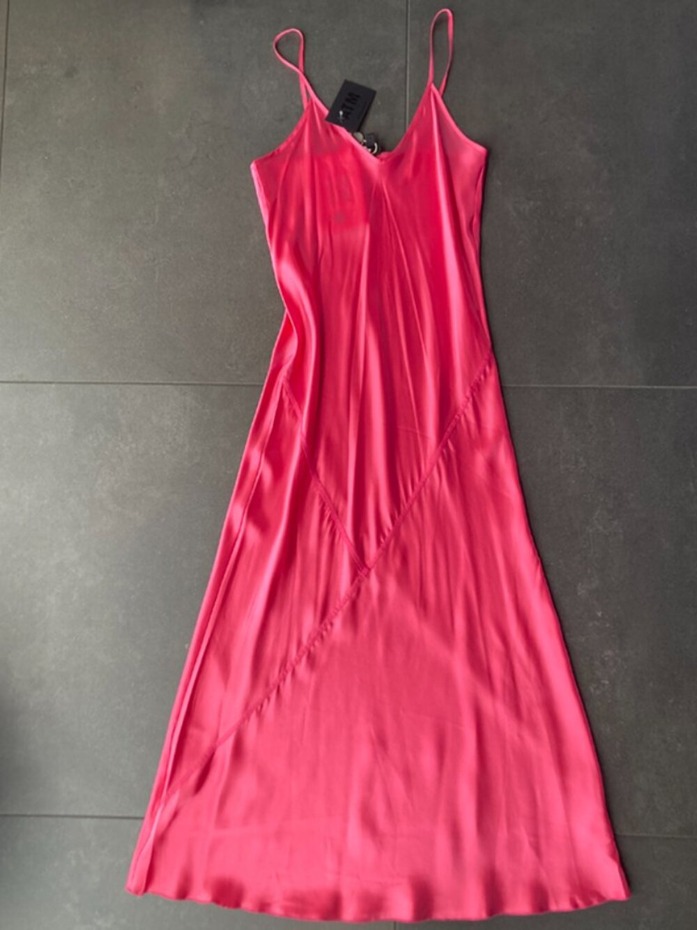 Atm Anthony Thomas Melillo Silk Charmeuse Slip Dress Pink Size S NWT